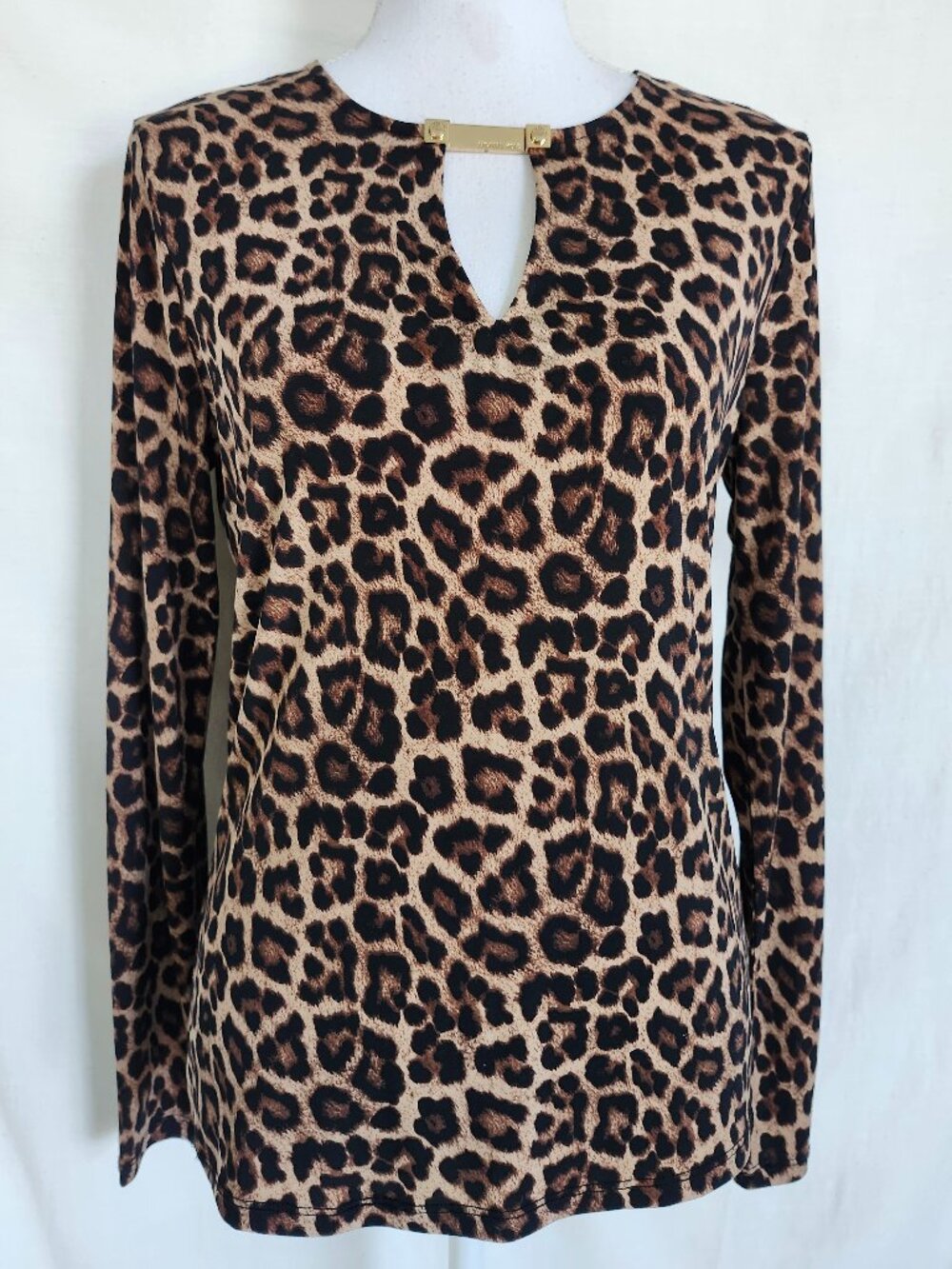 Michael Kors Leopard Print Top Size S